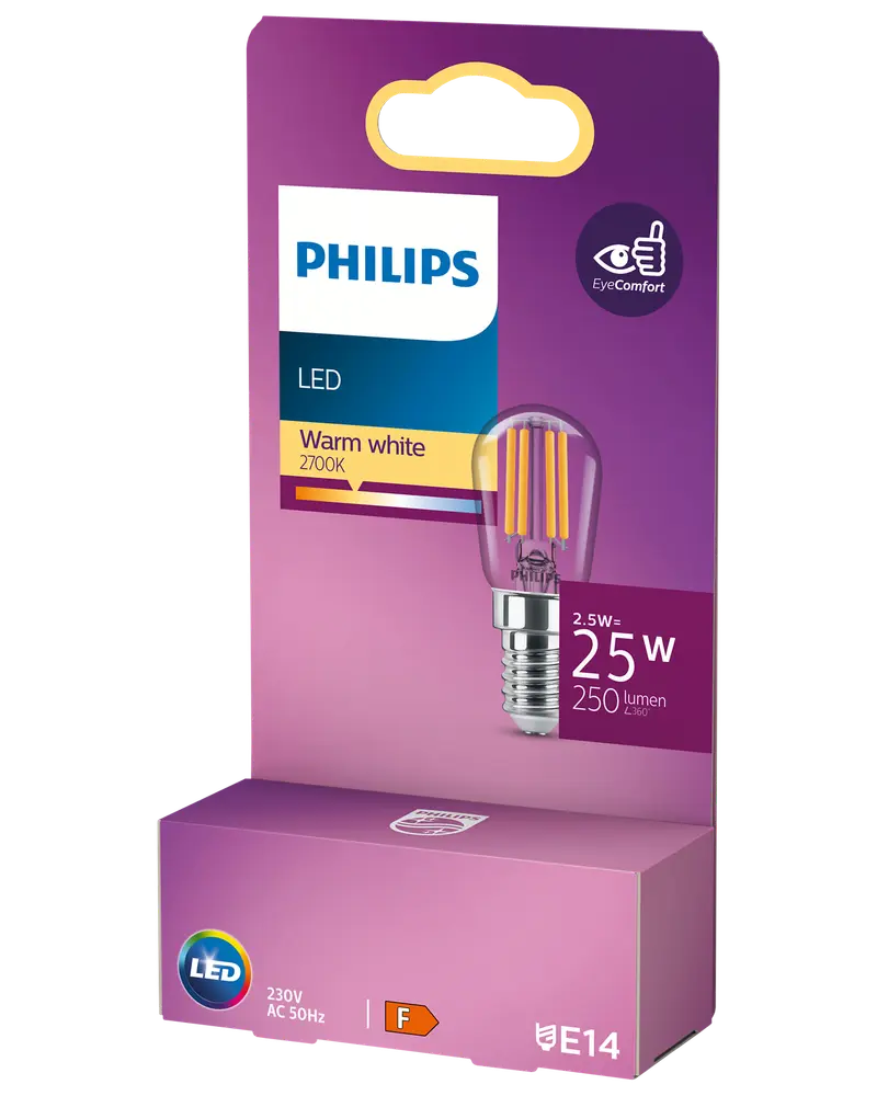 PHILIPS LED-pære 2,5W E14 T25S