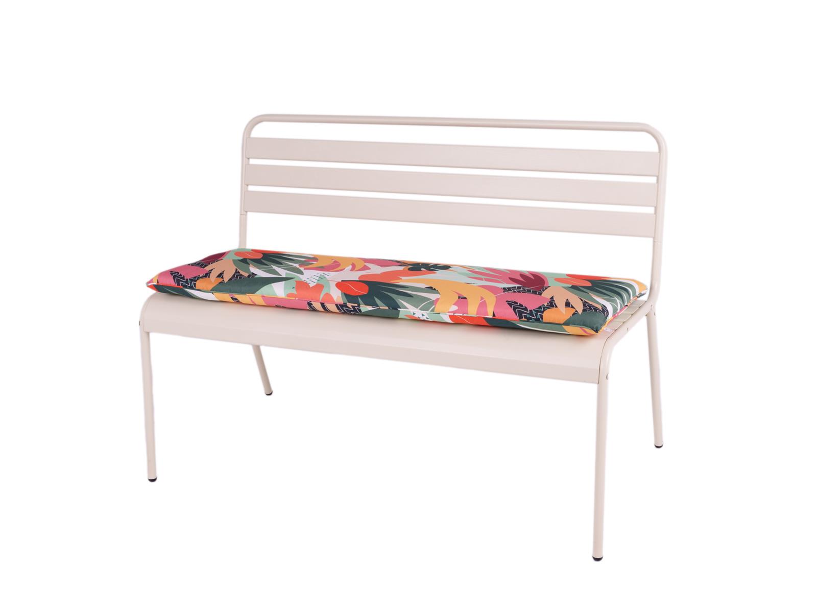 Metalen tuinbank Max 120 cm ivoor
