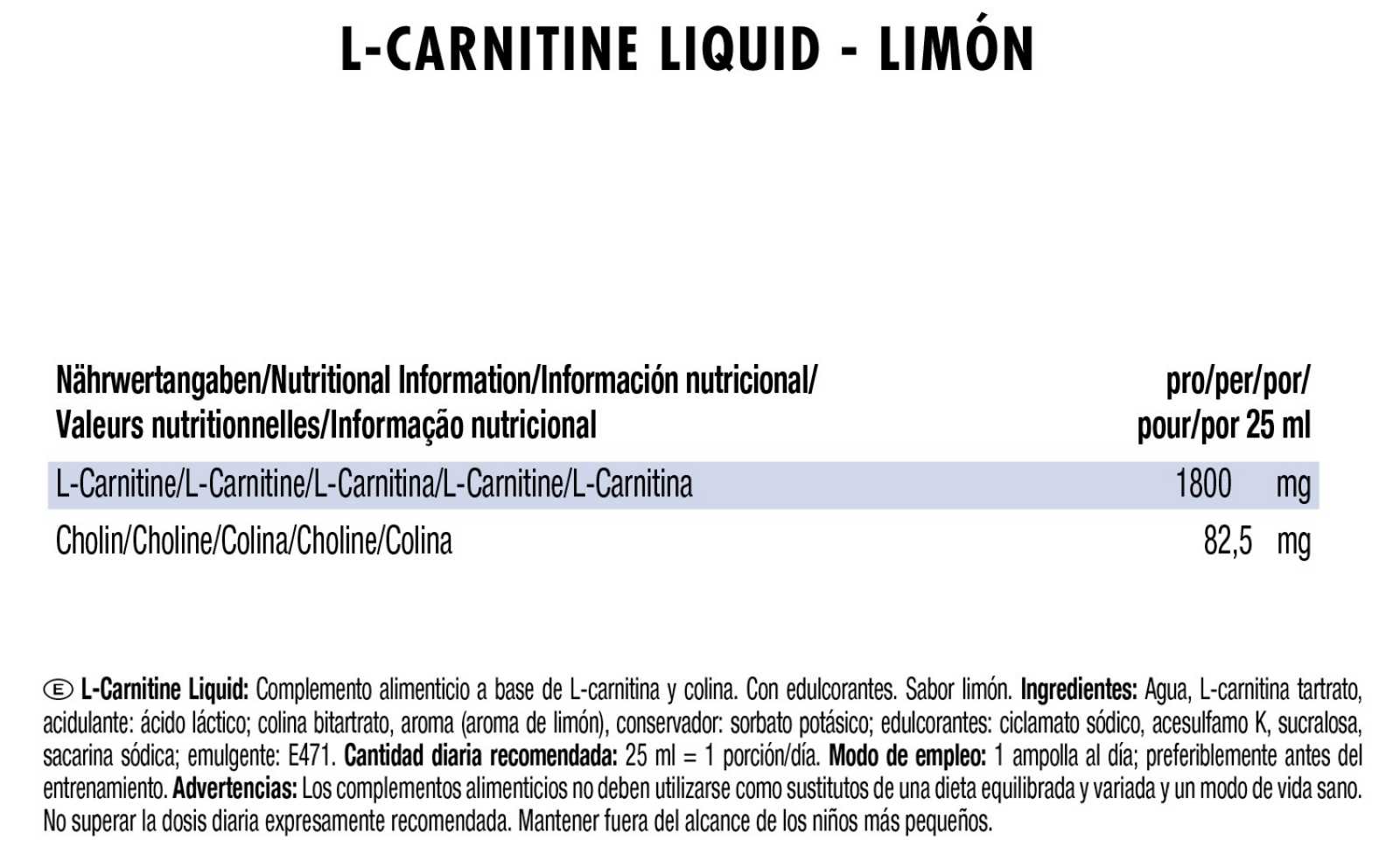 Weider L-Carnitina 20 frascos