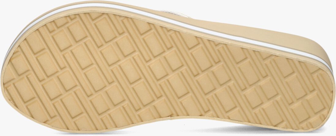 TOMMY HILFIGER beige tommy hilfiger teenslippers hilfiger wedge beach