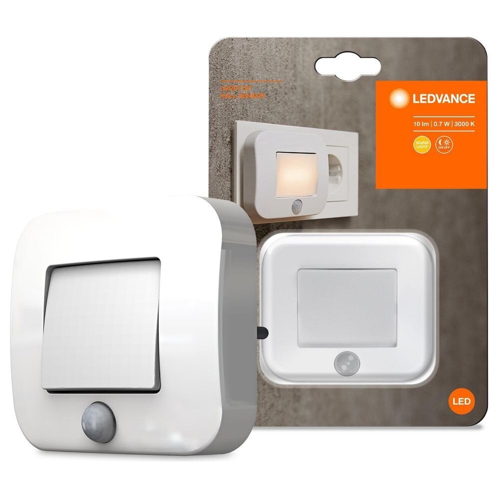 Lunetta LED-stopcontactlamp in wit, 0,7W, 10lm met bewegingsmelder