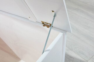 Truhe Florian 89 x 53 x 47 cm Massivholz weiß