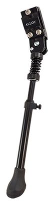 BEQUILLE VELO LATERALE REGLABLE 24/29'' ALU NOIR (SUR BASE DE CADRE)