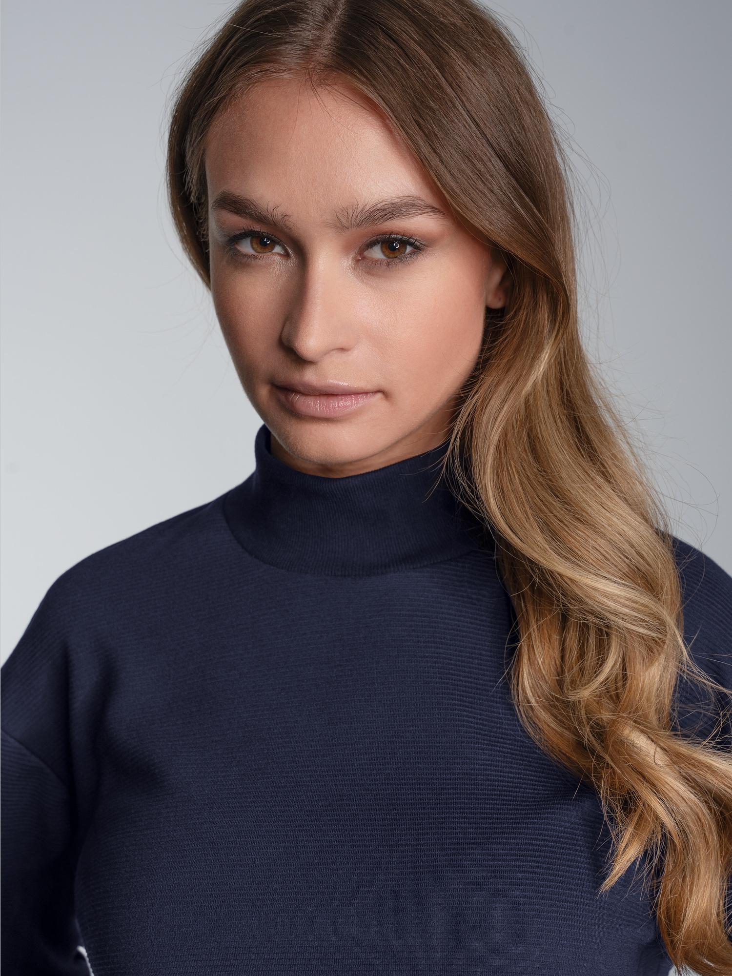 Sweatshirt mit Stehkragen Navy