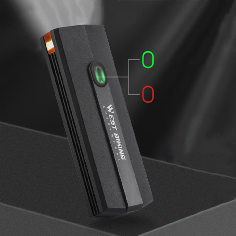 1500mAh Wiederaufladbares USB Fahrrad Licht Velo LED Warnlicht IPX4 - Hellblau