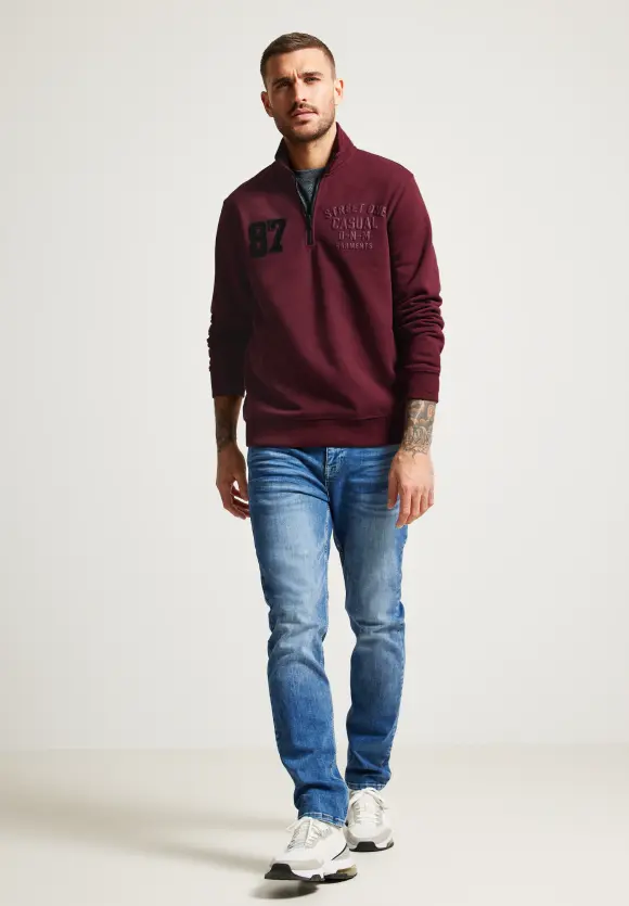 Troyer Sweatshirt - rosewood red