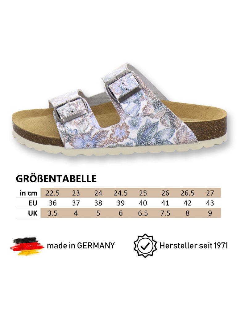 Pantoletten Damen Zweischnaller lagune