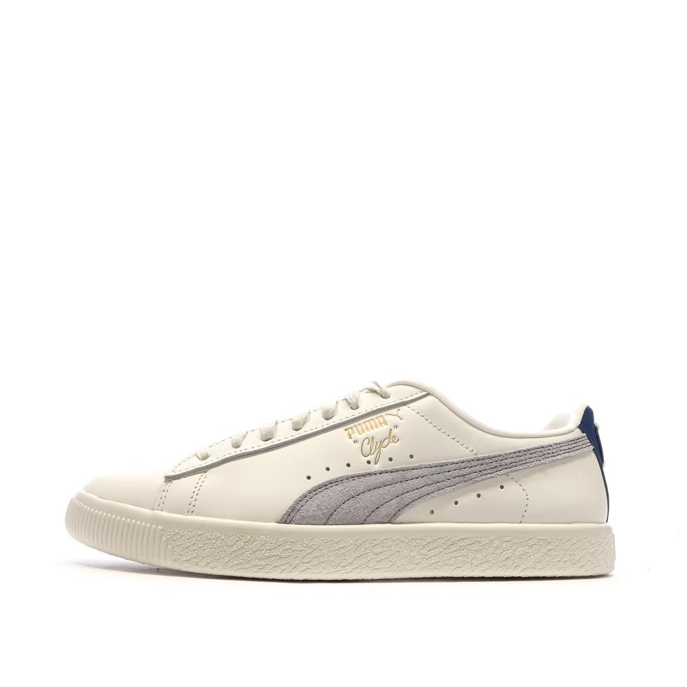 Puma Baskets Blanches/Gris Homme Puma Clyde Base