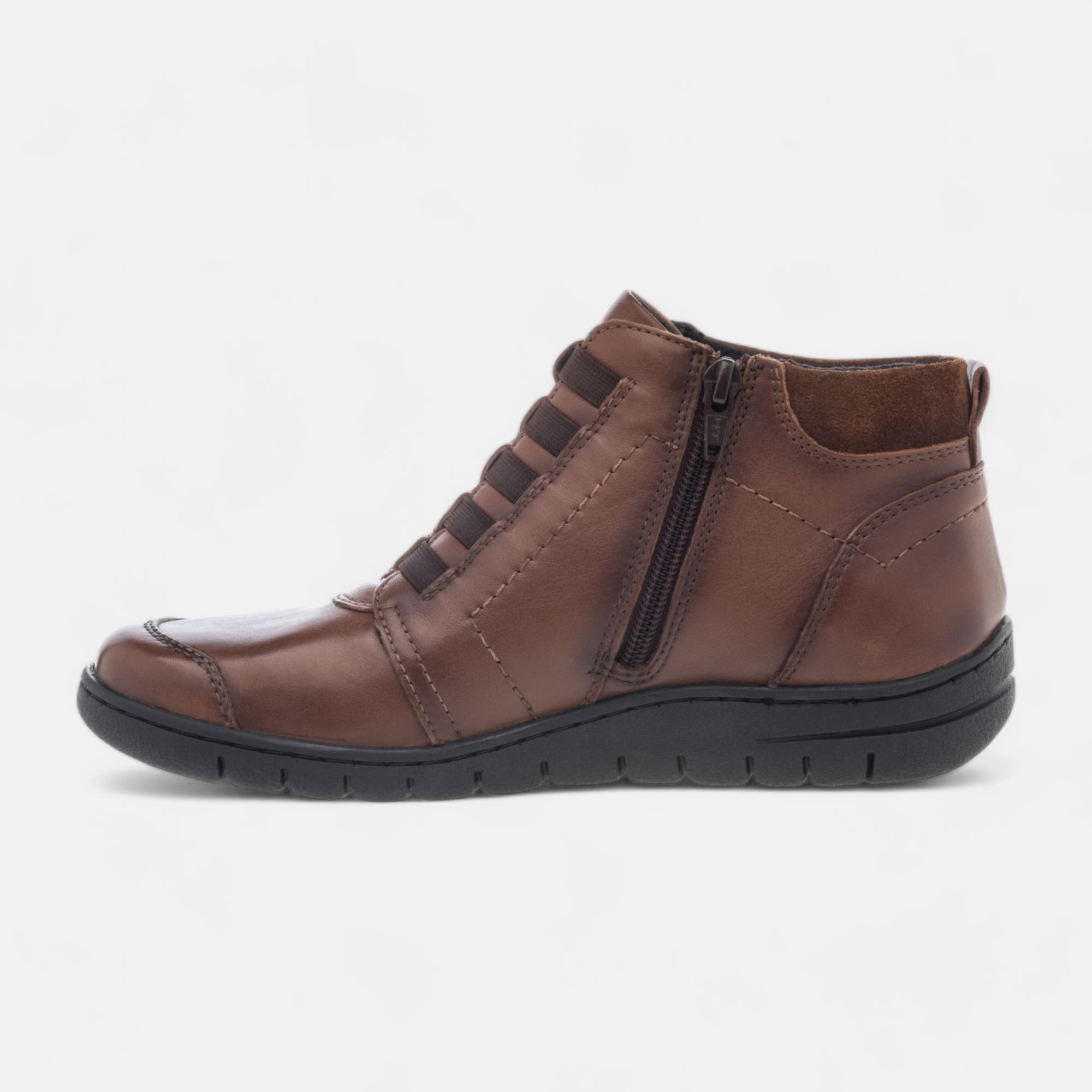 Boots Femme en cuir cognac