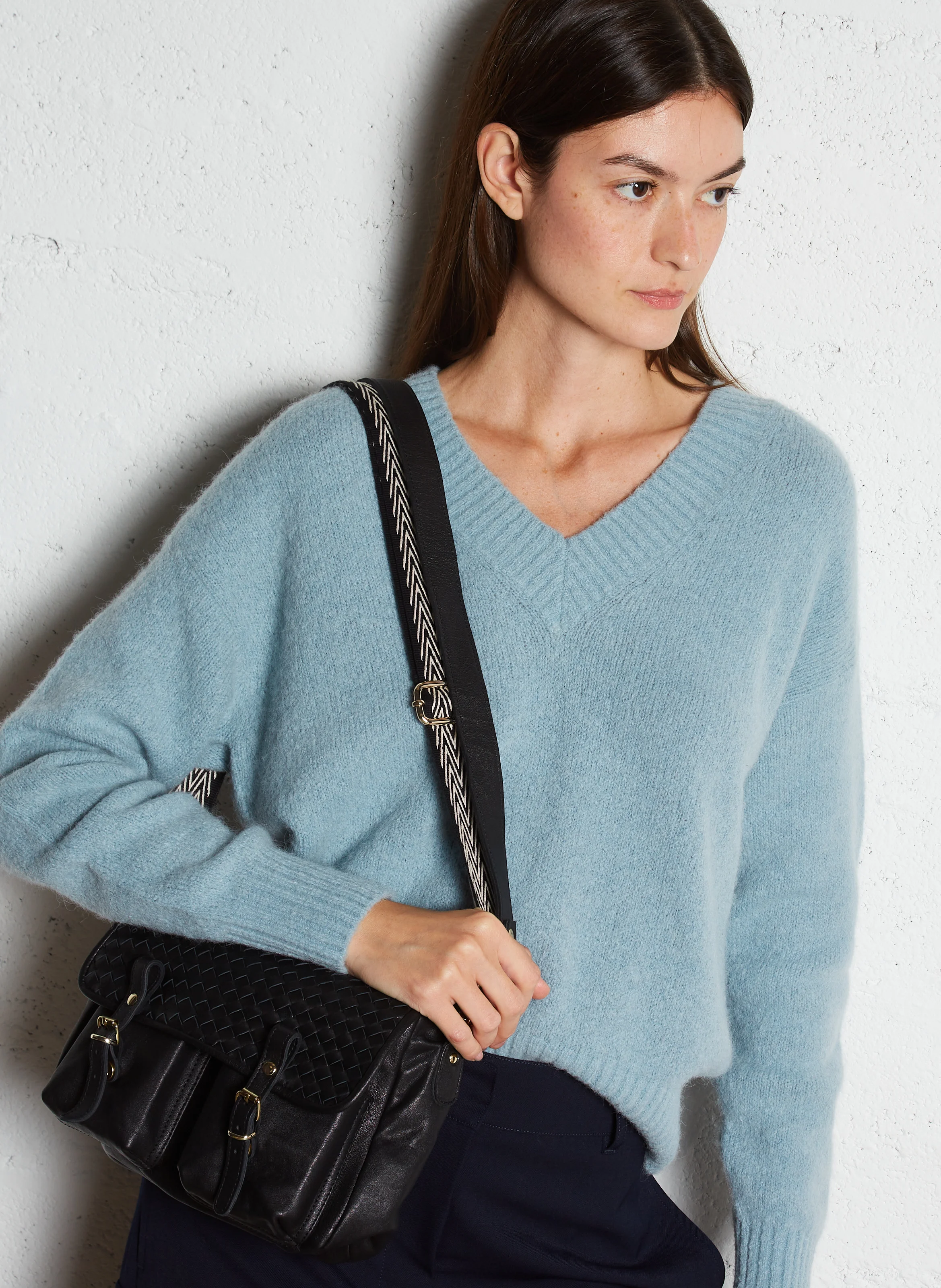 MINI MATHS - Sac cartable 2-en-1 en cuir| Noir