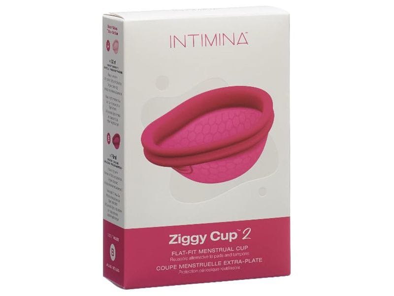 Intimina Menstruationsscheibe Ziggy Cup 2 B Komfortables Hygieneprodukt für die Frau aus samtweichem Silikon