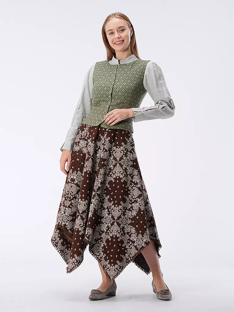 ROCKMACHERIN Trachten Gilet NANNI BACHMANN olive