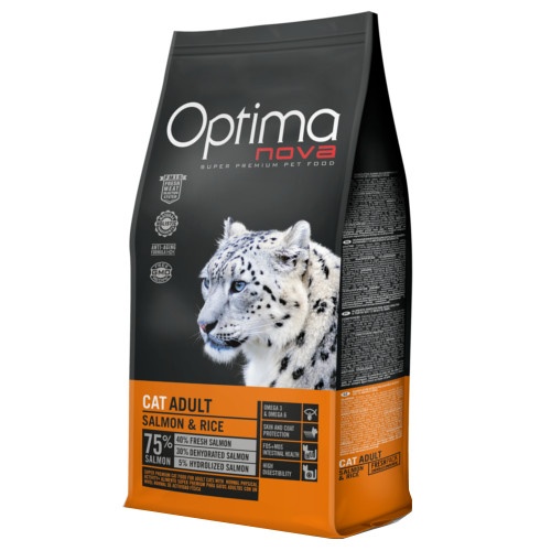 Ração Optima Adult Nova Salmão e Arroz para gatos