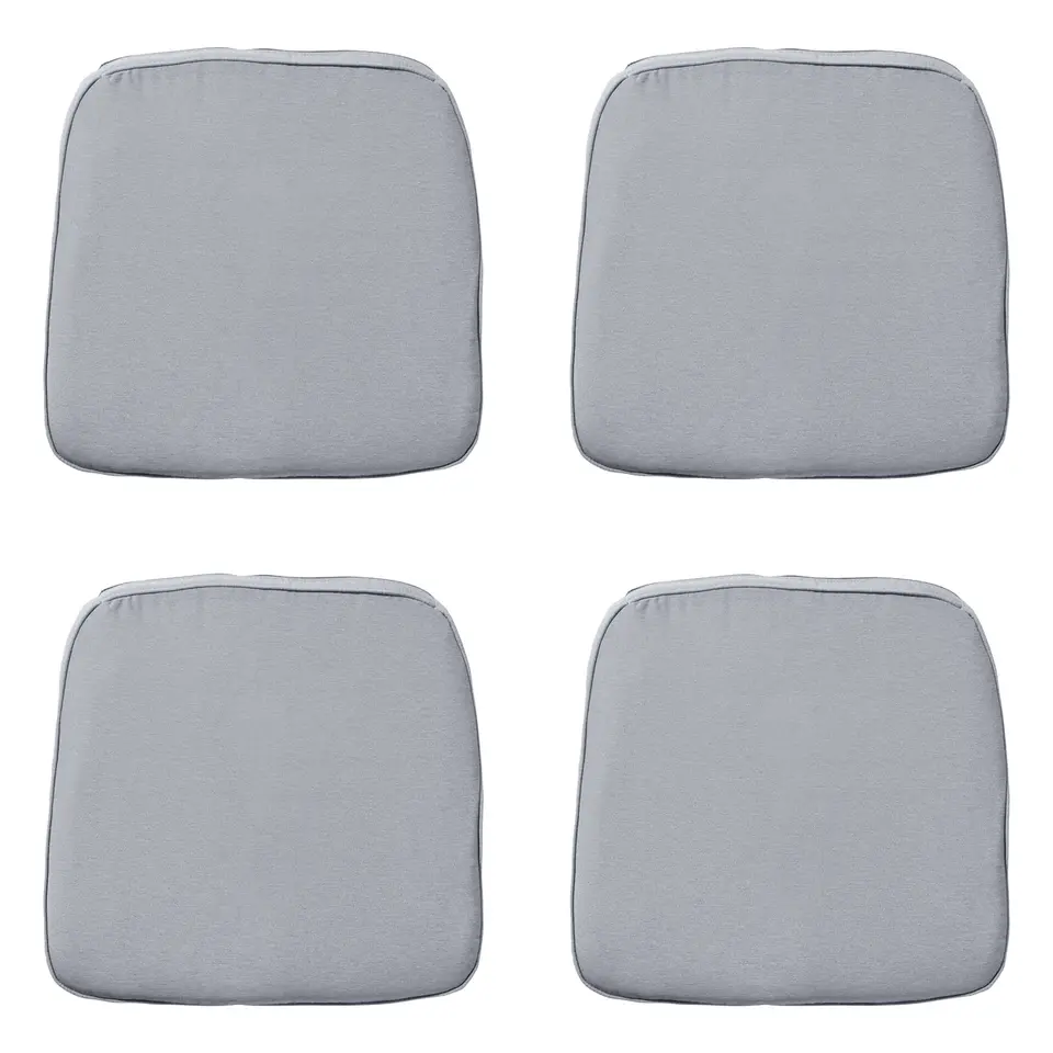 Madison - Zitkussen Wicker Panama light grey - Ca. 48x48 cm - Set van 4