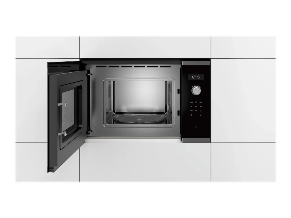 Bosch Serie | 6 BFL524MS0 - Mikrobølgeovn - til indbygning - 20 liter - 800 W - rustfrit stål