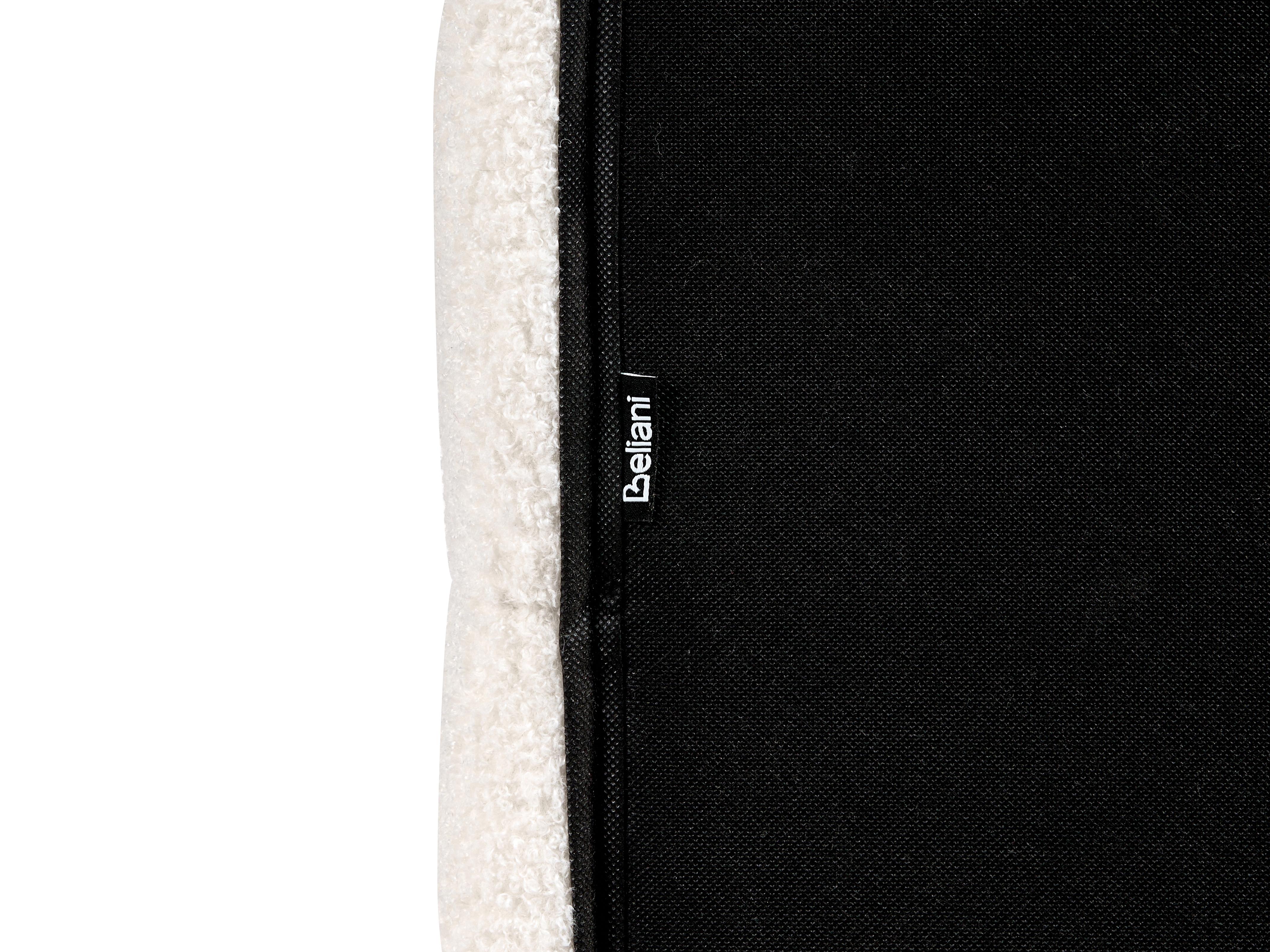 Bed Bouclé CRESSAT 180 x 200 cm Gebroken wit
