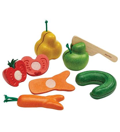 PlanToys Frugt &  Grøntsager - Multifarvet