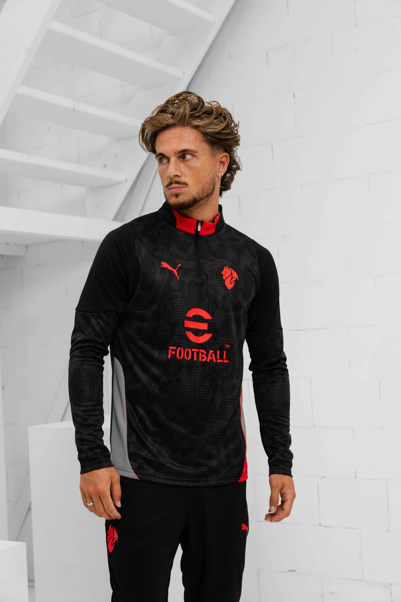 AC Milan 1/4 Zip Trainingspak Senior 2025/2026 Zwart