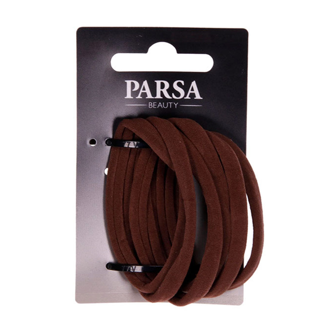 PARSA BEAUTY PARSA ACESSORIOS Elástico de cabelo castanho 5cm 6 peças - 6un
