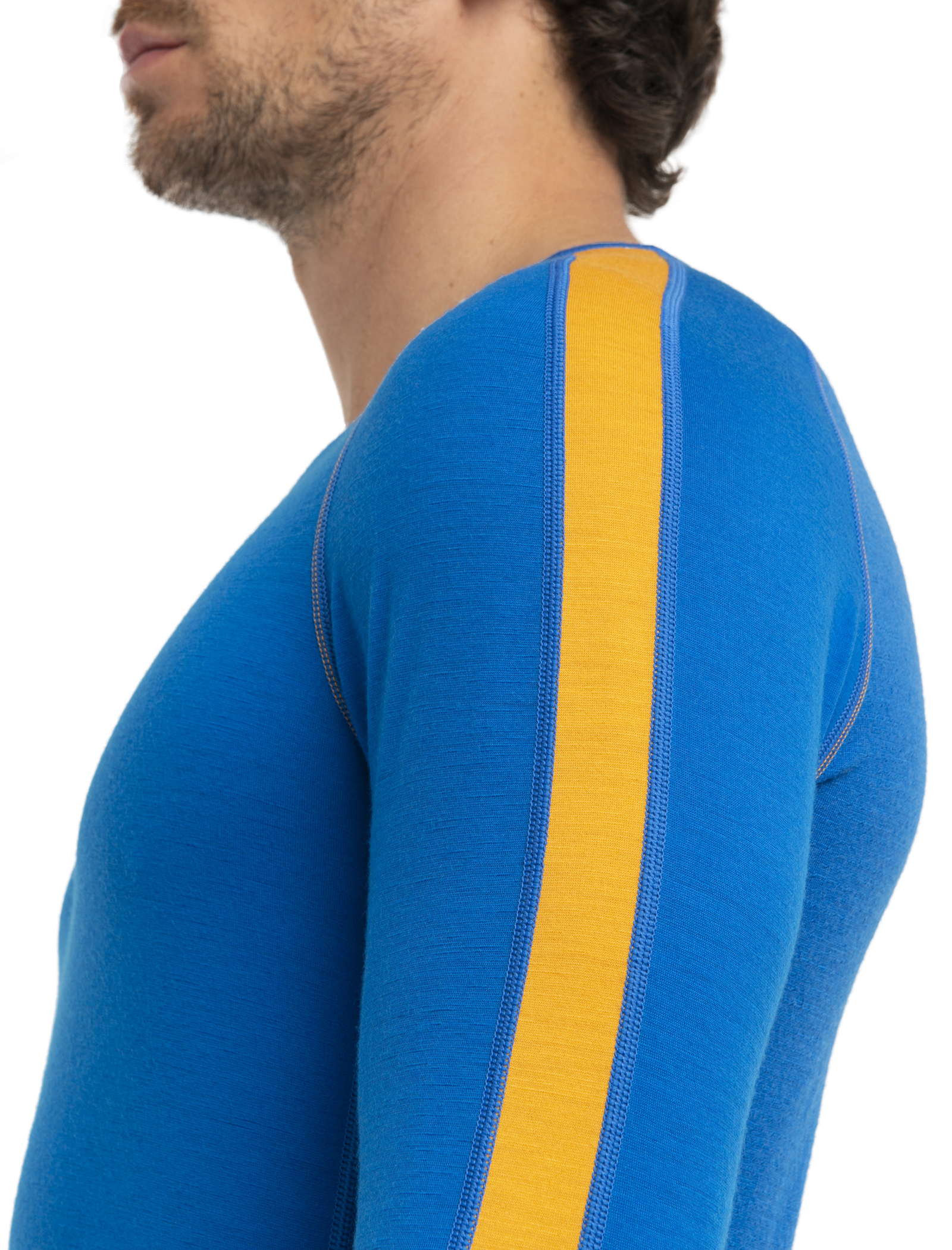 200 ZoneKnit Merino LS Crewe Thermal Top Herre Lazurite/Solar/Cb