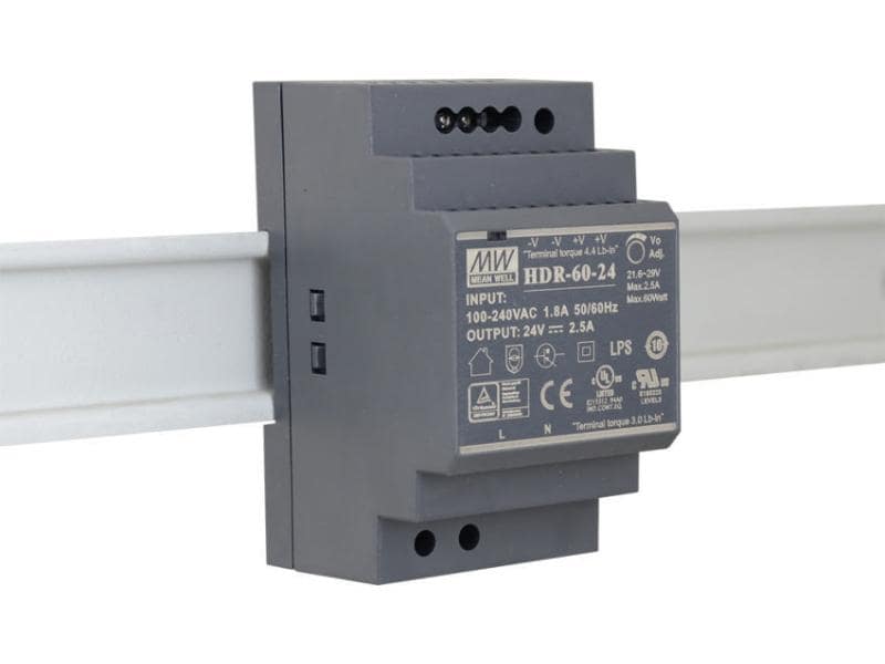 MeanWell DIN-Schienennetzgerät  60 W, 24 V Netzteil (DIN-Schienennetzgerät)