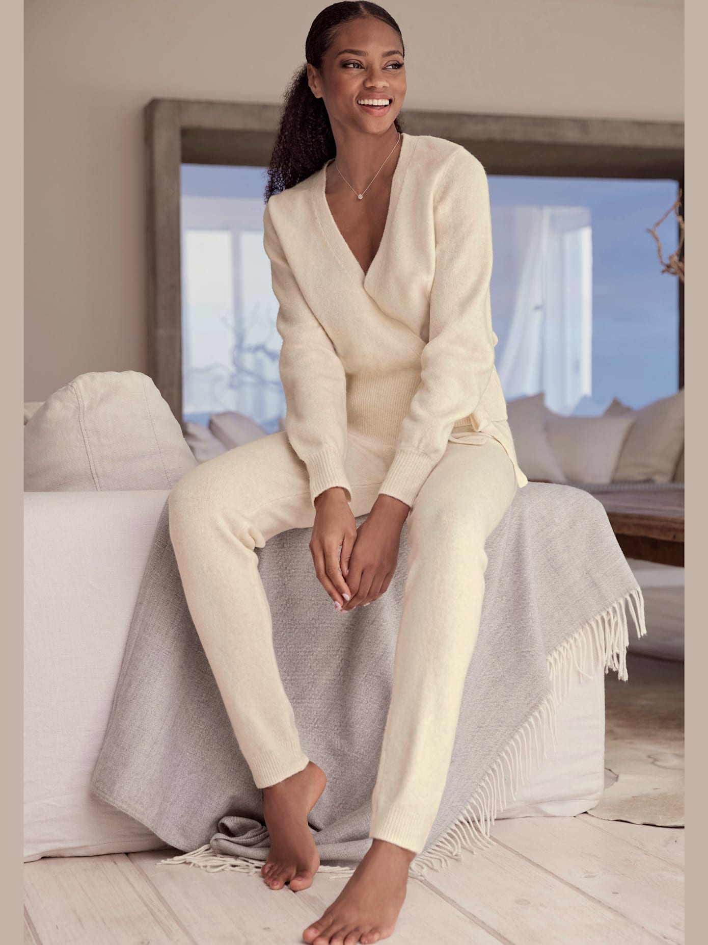Veste cache-cœur en tricot veste en tricot douce à nouer
