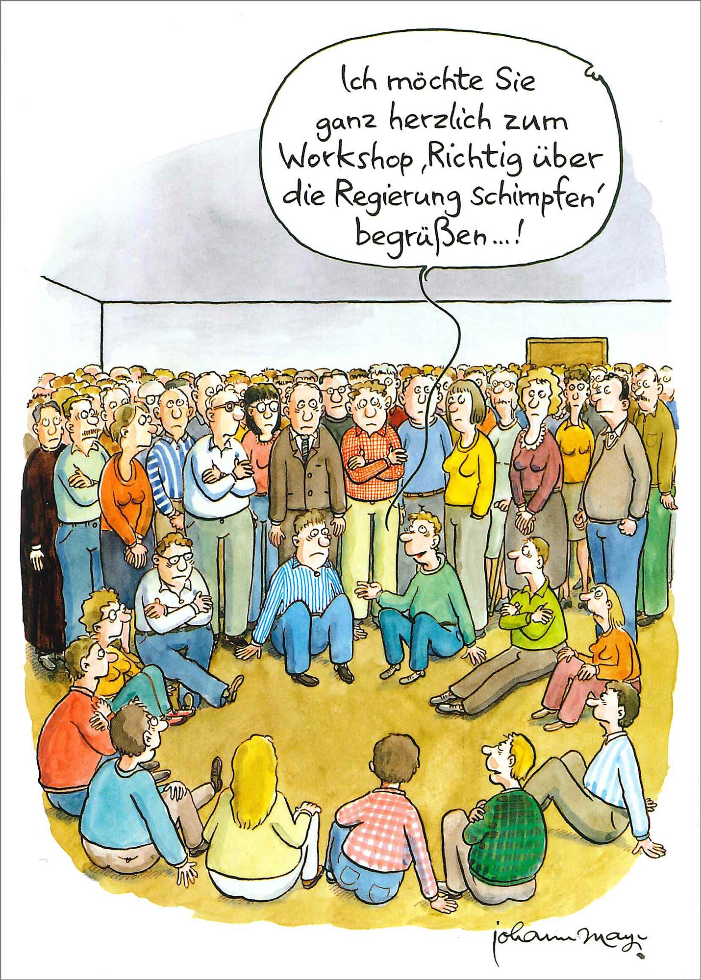 Postkarte 'Richtig über die Regierung schimpfen' günstig bestellen