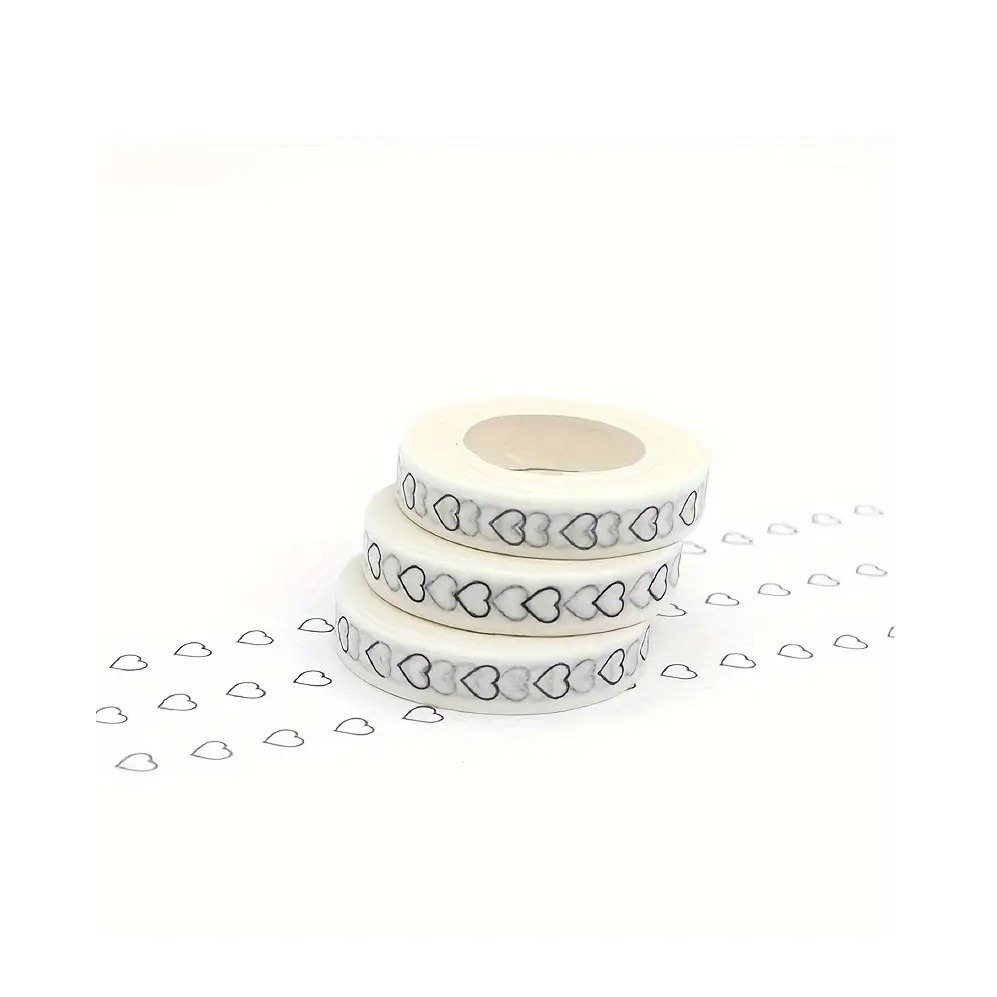 (10m) Washi Tape Deko Klebeband Bastel Masking Tape - Herz