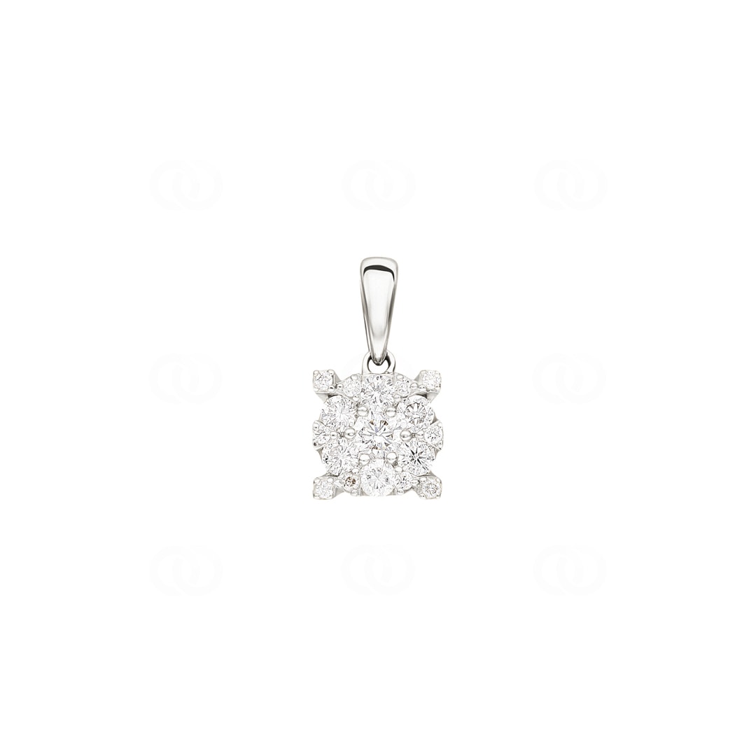 Anhänger 750/18 K Weissgold mit Diamanten 0.33 ct H/si
