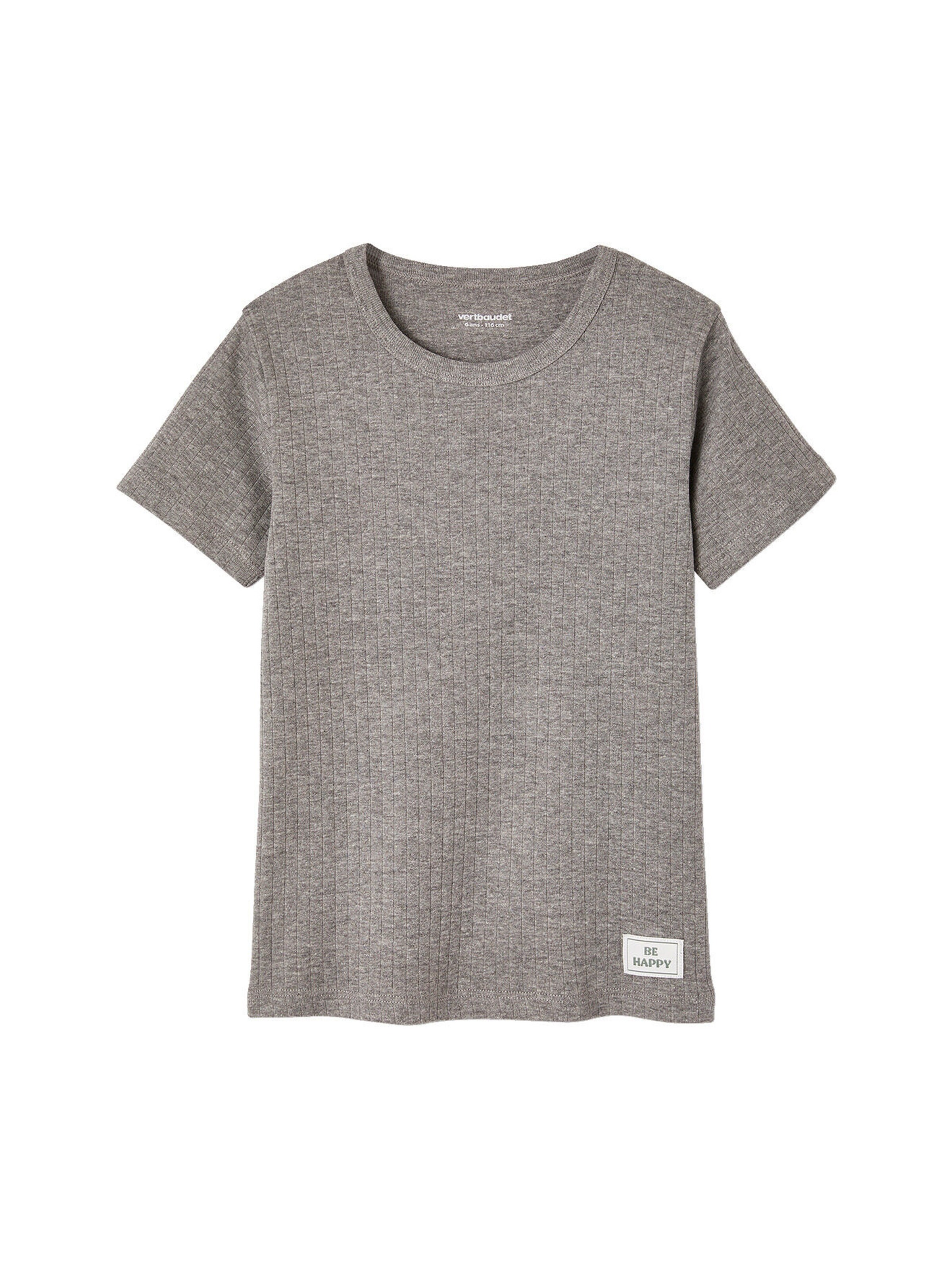 Vertbaudet 3er-Pack Jungen T-Shirts aus Ripp, Bären smaragdgrün