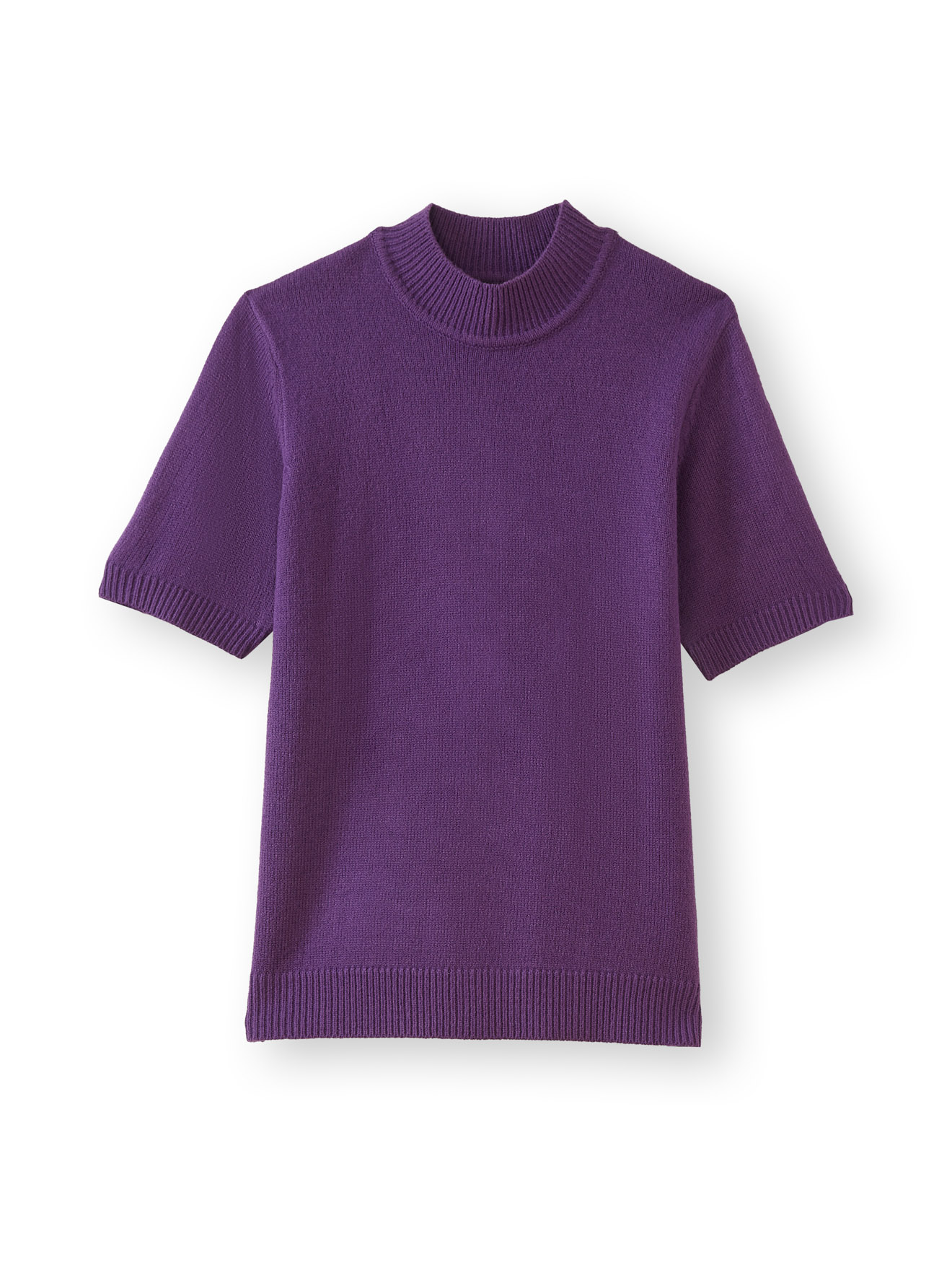 Pull col montant manches courtes