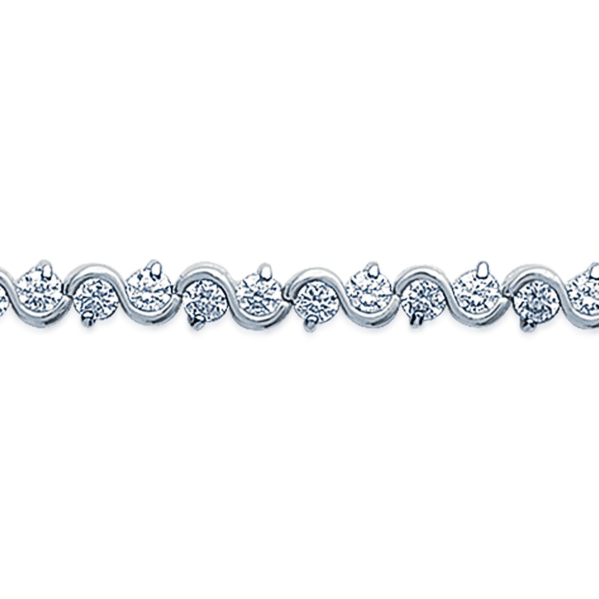 Bracelet Brillaxis vague empierrée argent