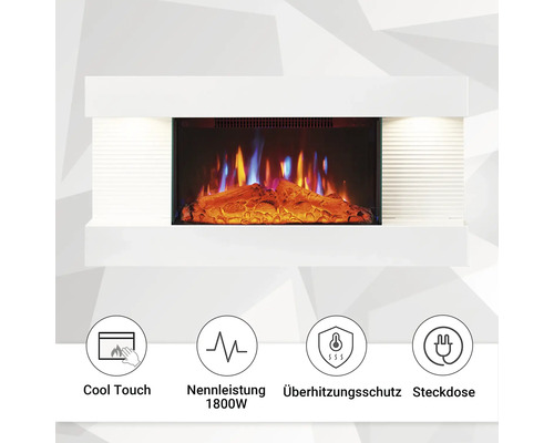 Elektrische haard Balderia Ida wit 1800 watt