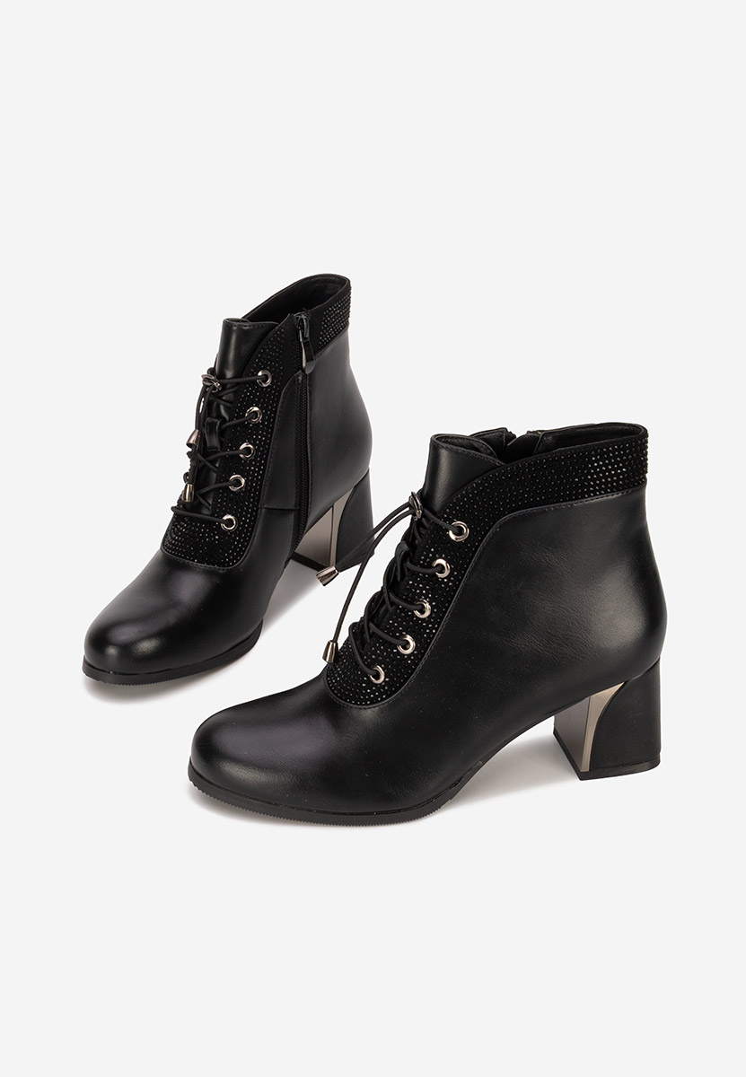 Bottines à talon noires Larae V2