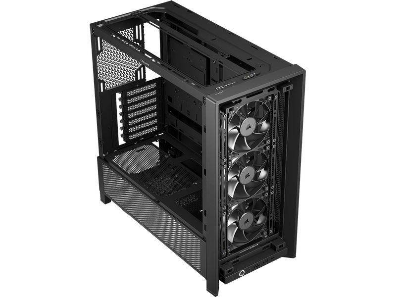 Corsair PC-Gehäuse Frame 4000D RS Schwarz Midi Tower-Gehäuse mit Seitenfenster