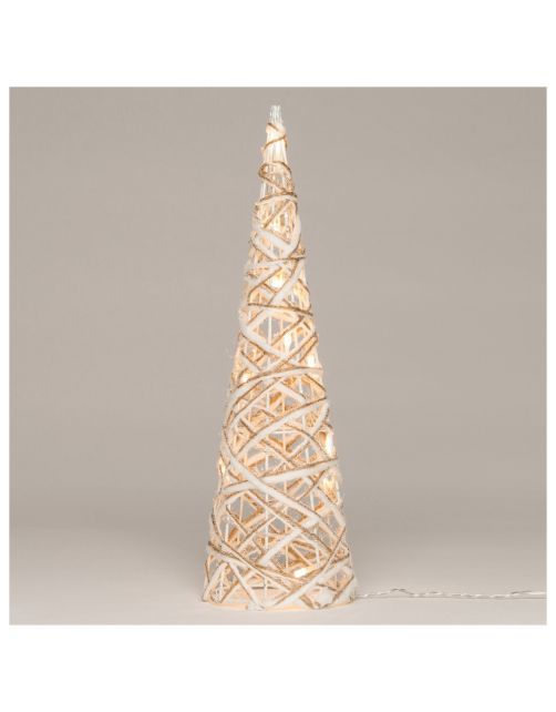 Anna's Collection Decoratieboom Besneeuwd - Kerstverlichting - 40 cm Warm Wit 10 led