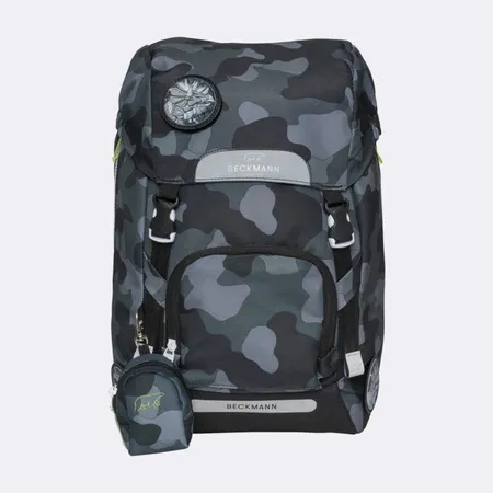 Beckmann Schulrucksack-Set Classic Maxi Camo Rex, 6-teilig