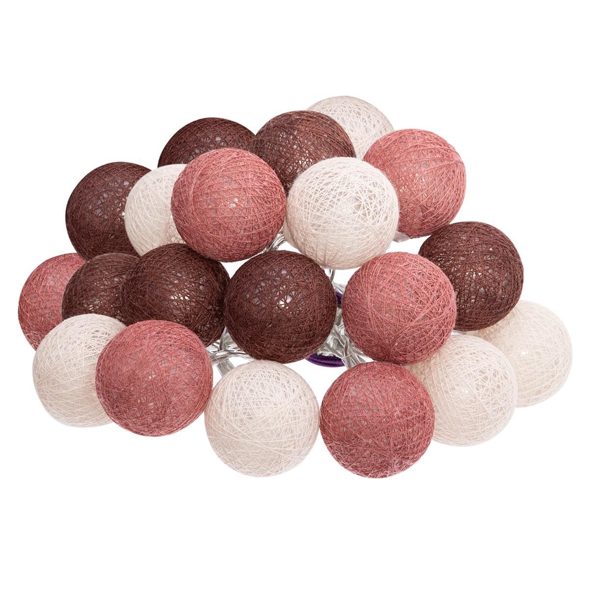 GUIRLANDE LED SECTEUR 20 BOULES DUNE D.6CM