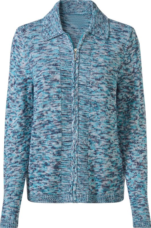 Dames Vest in turquoise/lichtblauw gemêleerd