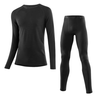 LöfflerSET LONG TRANSTEX MERINO - schwarz