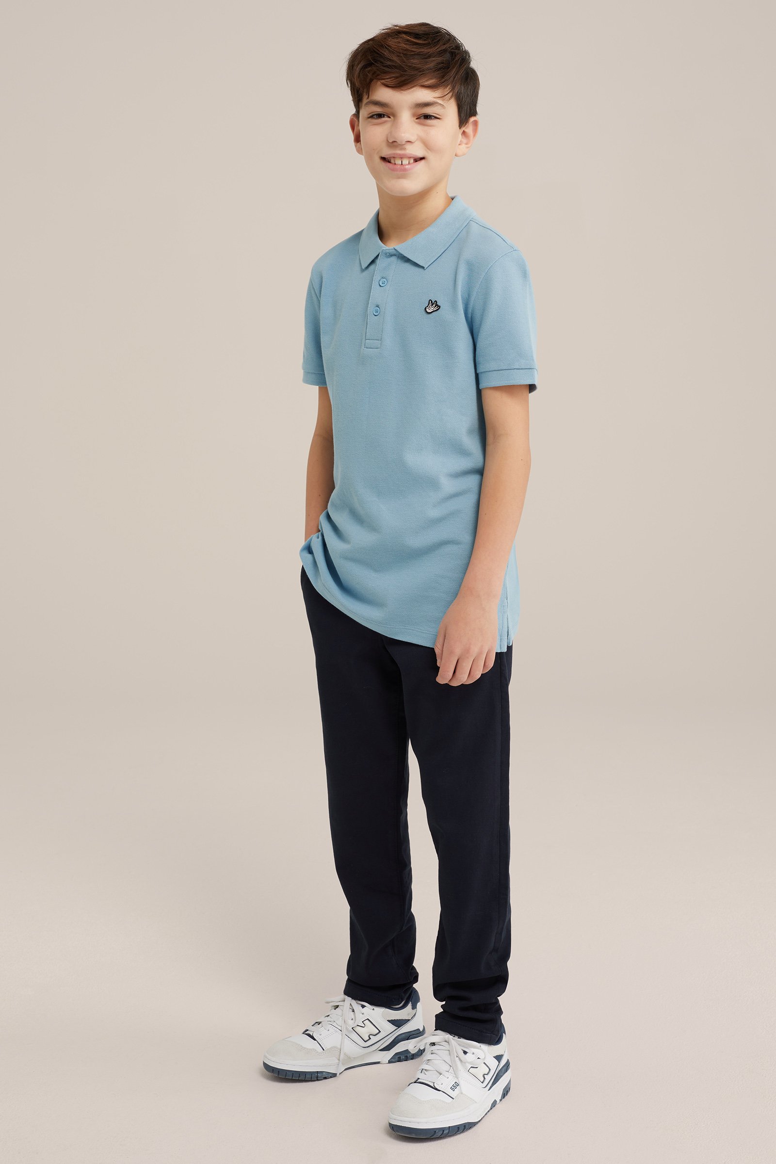 Jongens polo WE Fashion IJsblauw