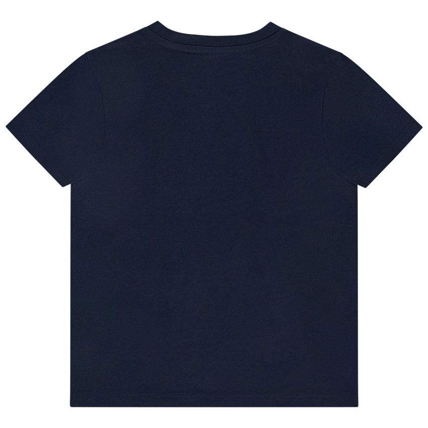 T-shirt manches courtes Spider-Man Marvel en sequins magiques pour garçon - Bleu marine