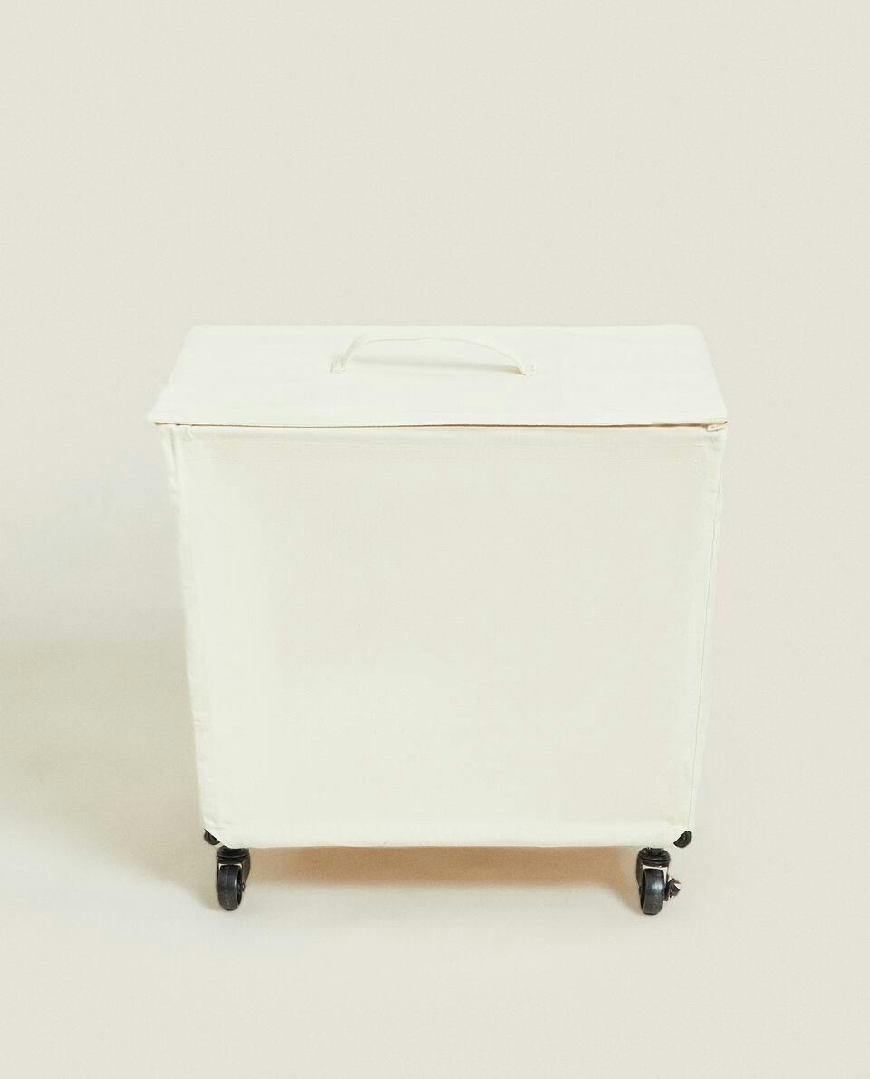 CESTO DE ROUPA SUJA COM RODAS