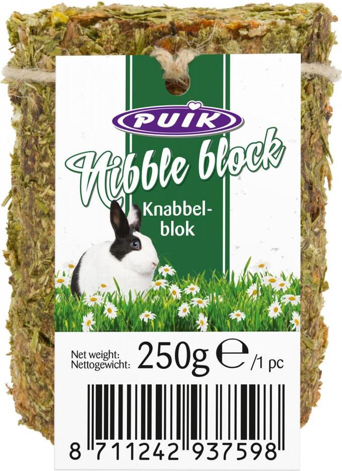 Puik konijnensnack knabbelblok met Luzerne 1 stuk