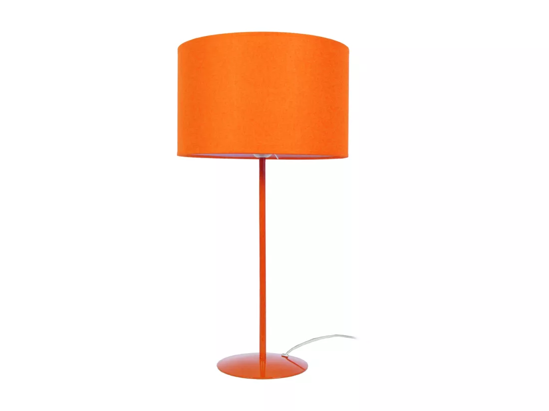 Lampe a poser droit métal orange 58 cm.
