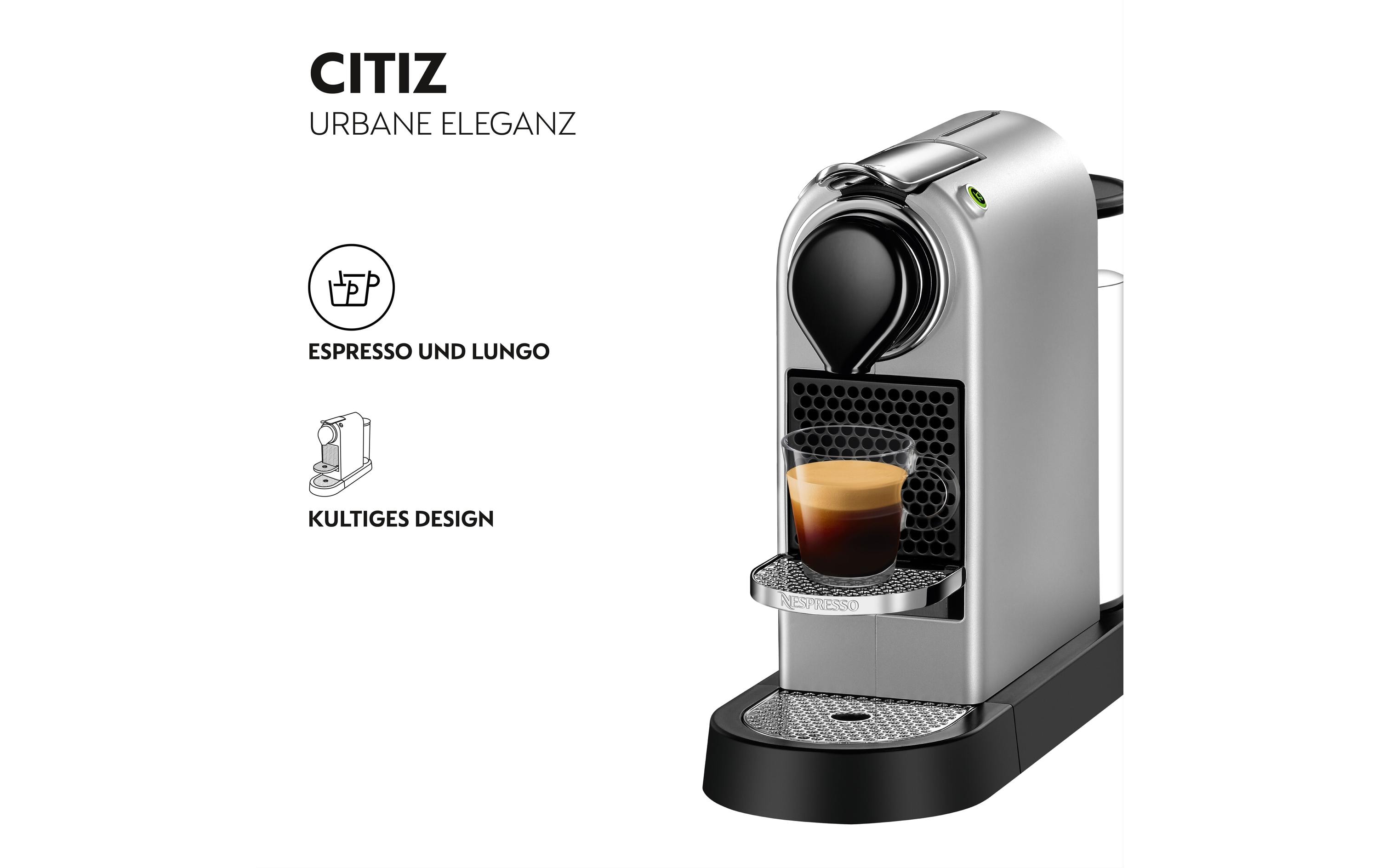 Kaffeemaschine Nespresso CitiZ XN741B Silber<br>Elegante Kapselmaschine der Original Line mit geringem Platzbedarf