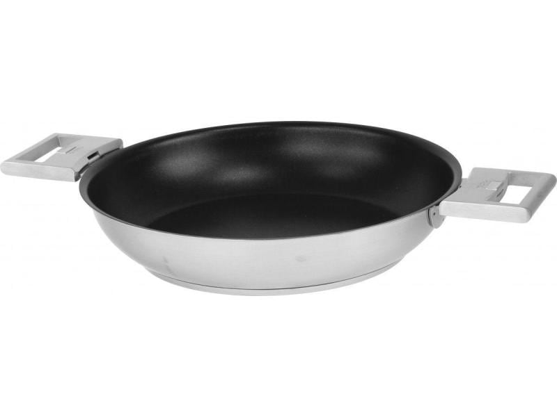 Cristel Bratpfanne Strate 28 cm, Antihaft Hochwandige Edelstahlpfanne mit Antihaftbeschichtung