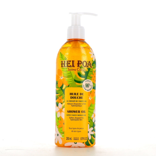 Huile de douche Monoï de Tahiti Hei Poa - Tous types de peau
