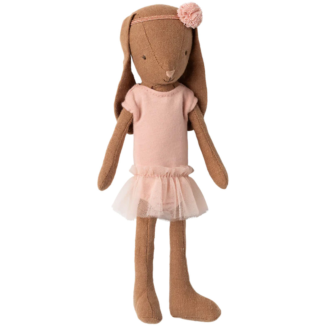 maileg knuffelkonijn ballerina rose - chocolate brown - maat 1 - 21 cm