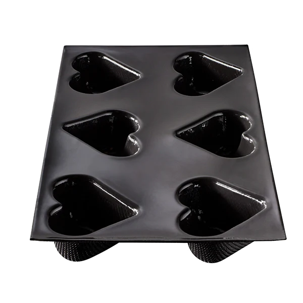 Moule 6 cœurs bombés Flexipan